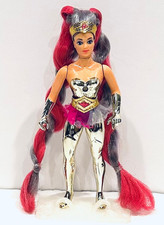 Vtg 80s She-ra Entrapta Figure Doll Princess of Power Headband Skirt Long Hair