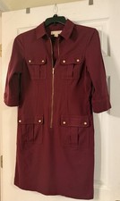 Michael Kors Women's T-Shirt Dress Size M Signature Gold Accents NO BELT