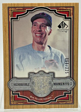 BOB FELLER GAME USED PATCH 060/225 - 2006 Legendary Cuts Memorable Moments MLB