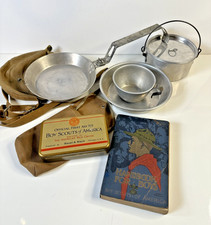 Boy Scouts of America Aluminum Mess Kit Canvas First Aid Kit Handbook for Boys
