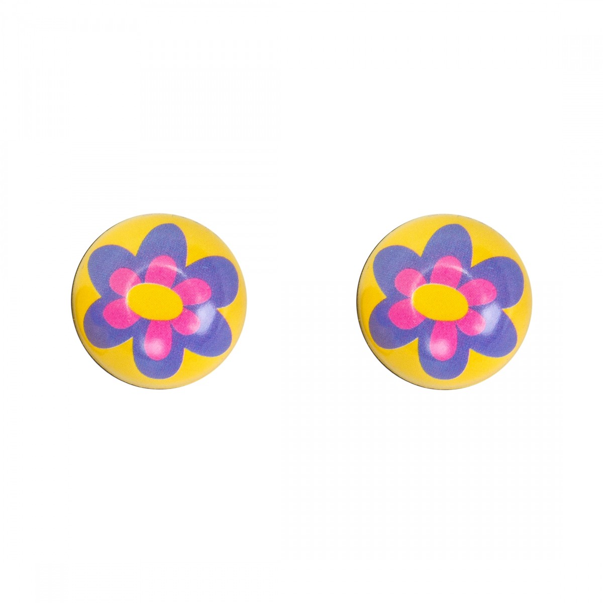 Колпачки клапанов Schrader с фиолетовыми цветами - Декоративный долговечный аксессуар для велосипеда 3290₽