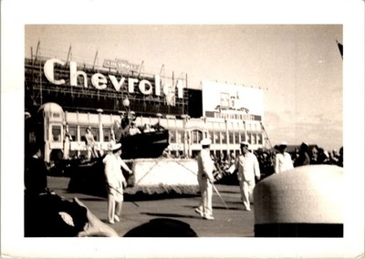 1940s Atlantic City Parade Photo Float Chevrolet Building NJ USA