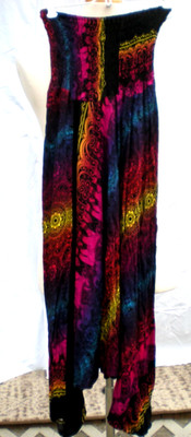 Kathmandu Imports Elephant Print Wide Leg Tie Dye Pants Baggy Boho Hippie