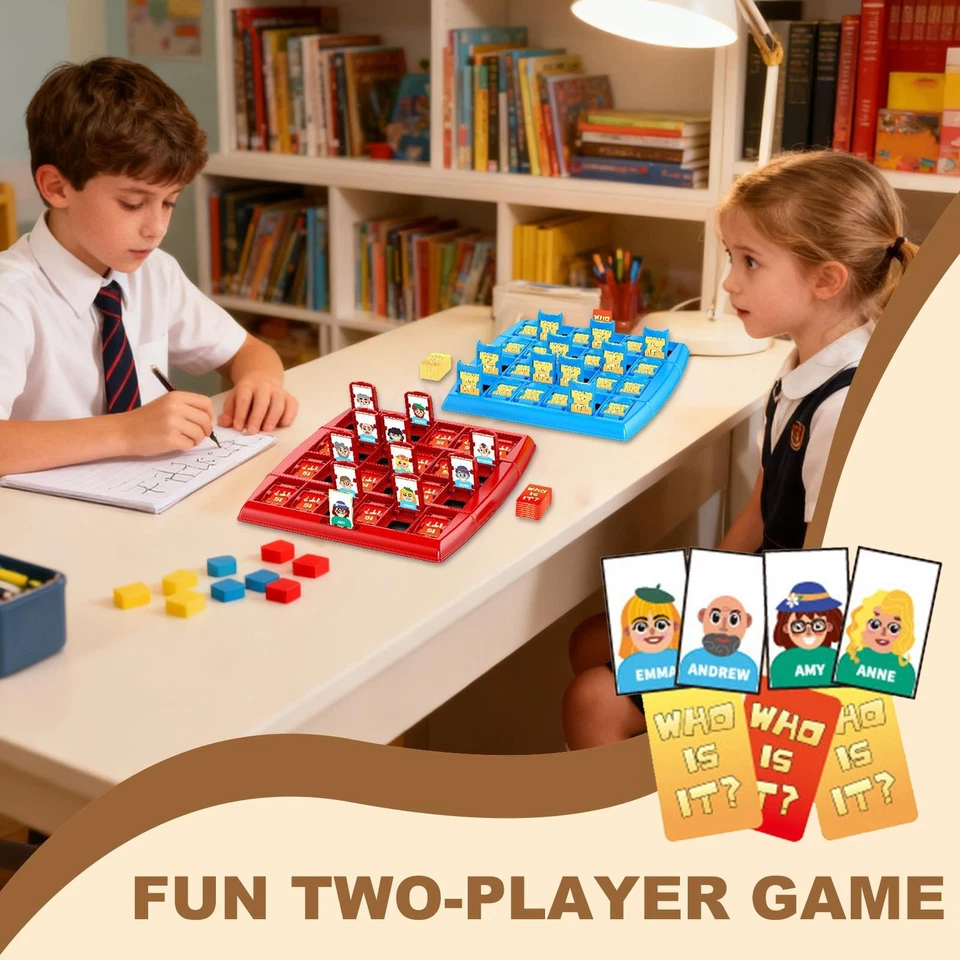 QUIÉN ES??? Juego de Mesa para Niños y Familia Juego de Adivinanzas Divertido Juego Puzzle Foto 2 de 4