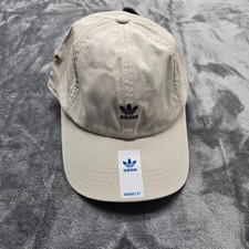 adidas Originals Mini Trefoil Relaxed Strap Back Hat in Clear Brown, RN 90288
