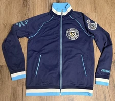 Pittsburgh Penguins CCM Pro OK'd Stanley Cup Champs track jacket sweatshirt sz L