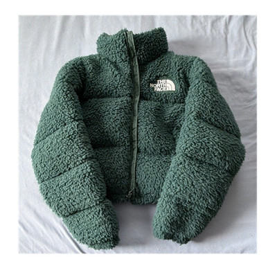 The North Face Green Sherpa Full Zip Puffer Jacket women s M