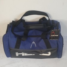 Head Duffle Gym Bag Holdall Vtg Retro Sports Blue With Label