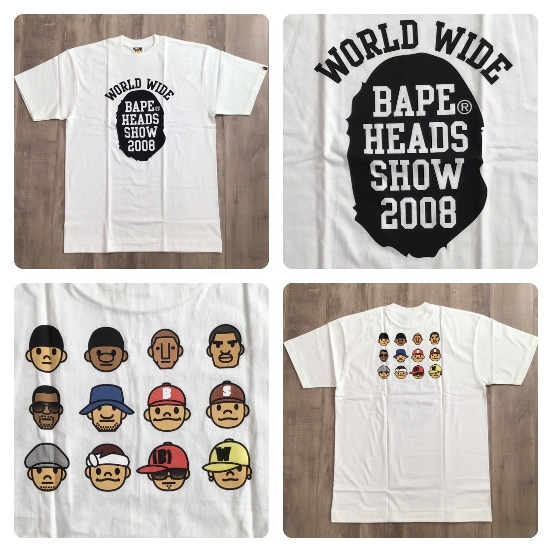 2008 BAPE HEADS SHOW T-shirt NIGO Pharrell Kanye West NERD A