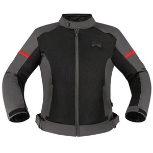 Richa Auyan Ladies Motorbike Waterproof Textile Jacket Black / Grey / Red