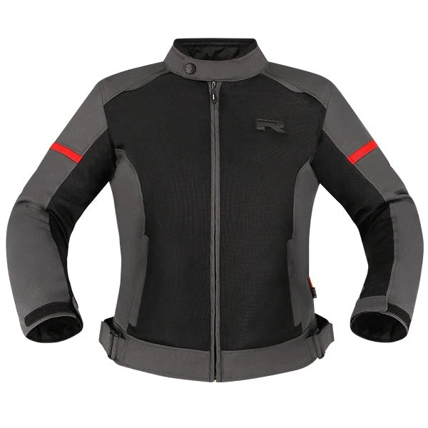 Richa Auyan Ladies Motorbike Waterproof Textile Jacket Black / Grey / Red