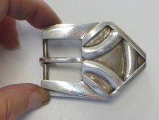 1998 Barry Kieselstein Cord 115 Sterling Silver Belt Buckle Modernist 72 Gram