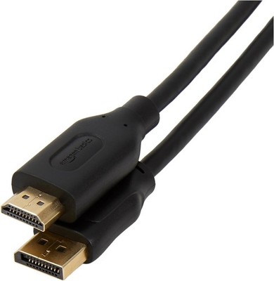 Amazon Basics DisplayPort to HDMI 1.8m Black (Pack of 10)