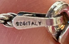 Italian 925 Sterling Silver 22  Rope Chain/Necklace 5.36 grams  EXCELLENT  