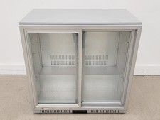 LEC Silber Doppel-Schiebetür Flaschen-Kühlbox 225L BC9027G LED
