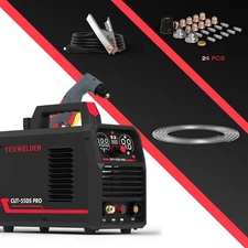 YESWELDER 55 Amp Plasma Cutter 110/220V Include 24pcs plasma torch consumables