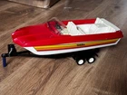 Tonka 1970s Red Boat & Trailer Vintage