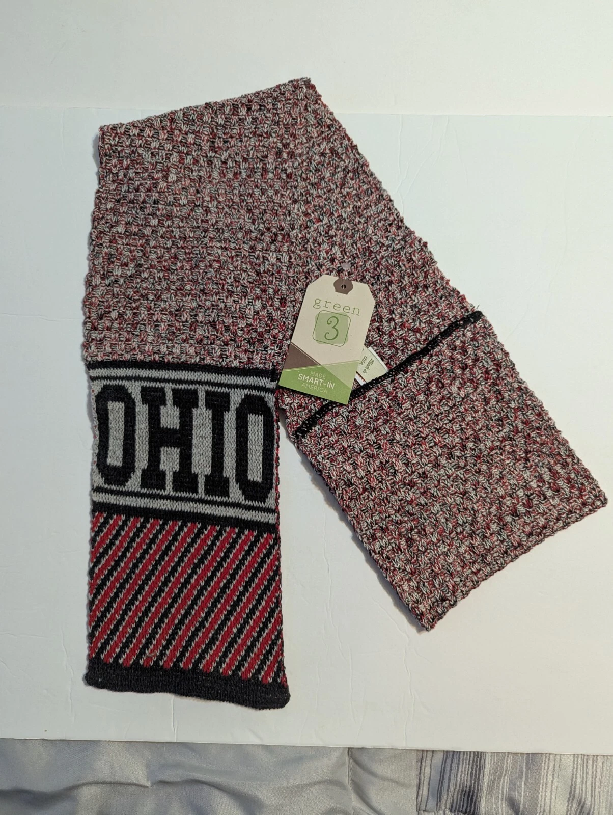 NWT green 3 Apparel Ohio Knot Scarf Unisex