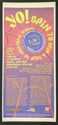 Yomega Firestorm Hyper Yo-Yo Print Ad Poster Art PROMO Original Marvel Mania