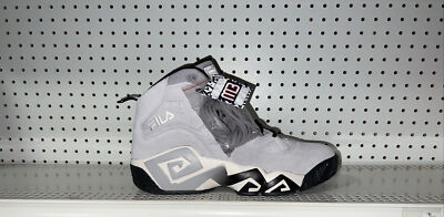 FILA MB Mens Suede Basketball Shoes Size Gray Black White