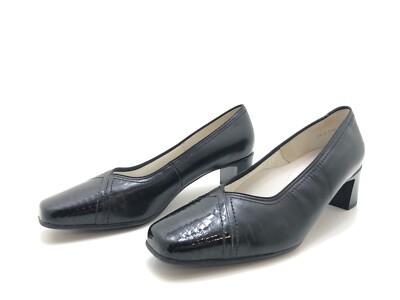 Jenny By Ara Damen Pumps High Heels Absatzschuhe Blockabsatz Schwarz Gr. 38,5