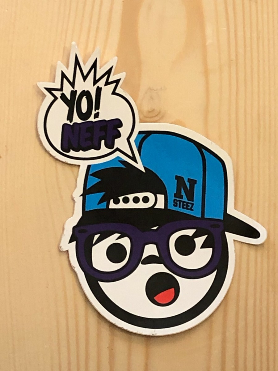 Vintage Original Neff Skateboard Sticker, The Rapper Boy, Dealer