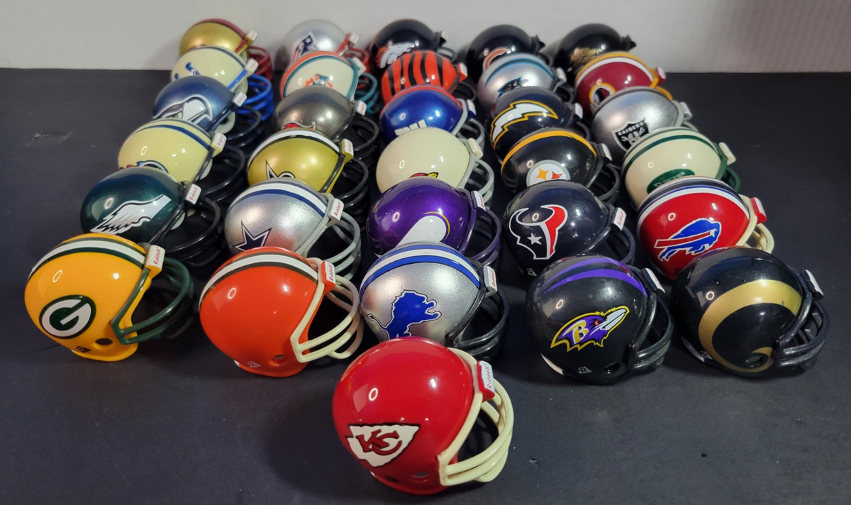 31) Riddell Mini NFL Football Helmets Lot Chiefs Cowboys