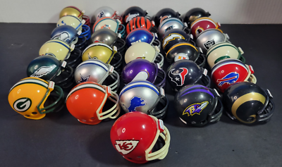 31) Riddell Mini NFL Football Helmets Lot Chiefs Cowboys Steelers