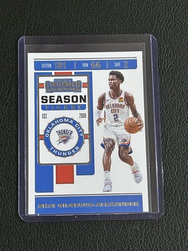 2019-20 Panini Contenders Shai Gilgeous-Alexander Season Ticket #91 Thunder TC3