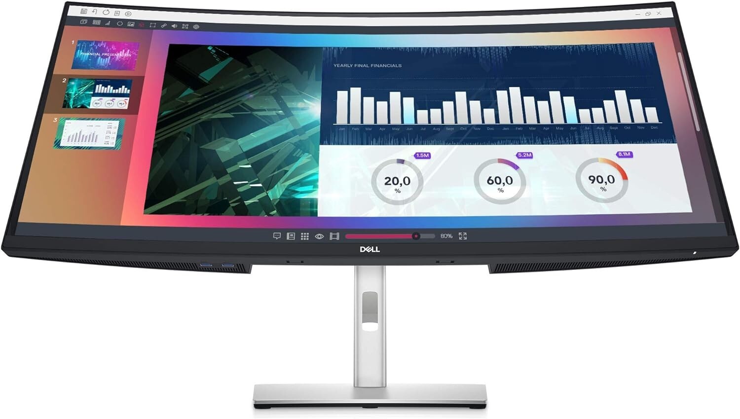DELL P Series 34 Curved USBC Monitor P3421W 34.1inch 3440 x 1440 Pixel