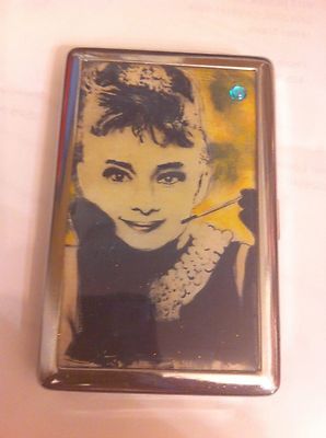 breakfast at tiffany's cigarette holder Audrey Hepburn Breakfast at Tiffany's 2-clip 100s Cigarette Case Biz Card  Holder