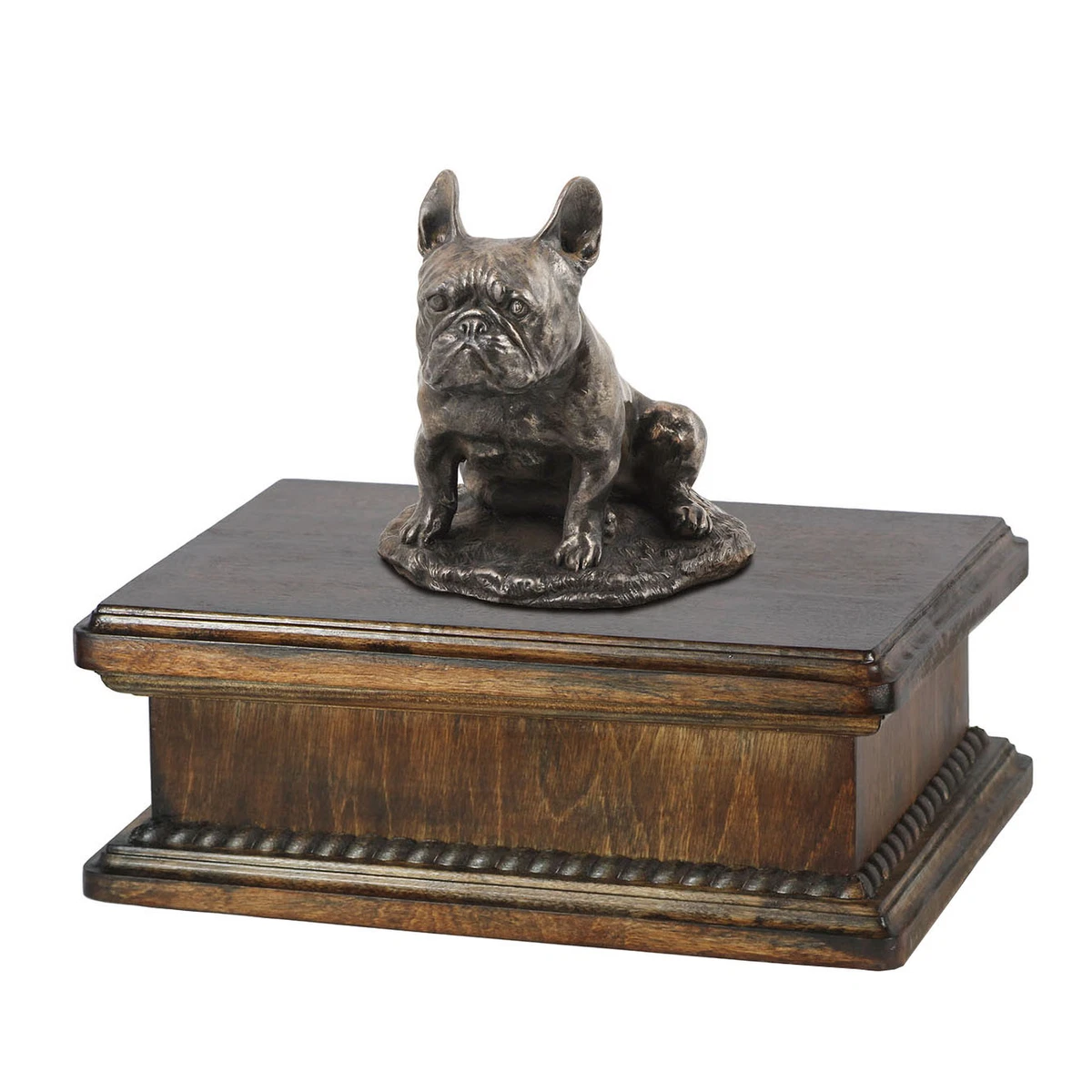 Französische Bulldogge 3, exclusive Urne, Kalte Bronze, ArtDog, AT