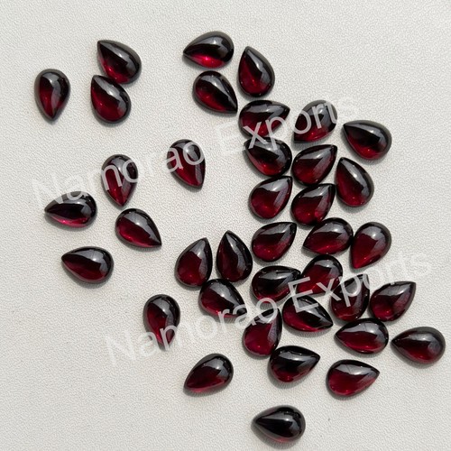 Natural Garnet Pear 3x5 mm to 12x16 mm Cabochon Loose Gemstone Lot - Picture 2 of 6