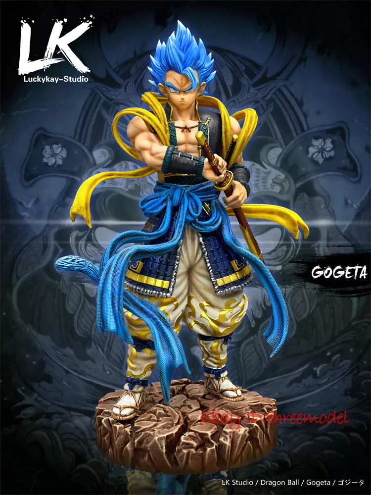 LK Studio 1/6 Dragon Ball Samurai Gogeta Blue Hair Resin Painted