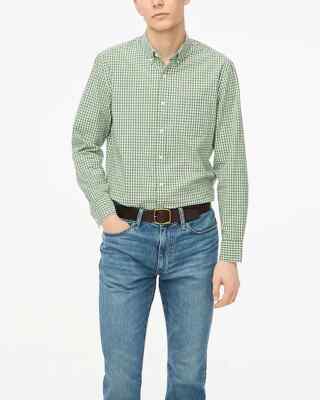 Club Room Men's Regular Fit Performance Shirt | Amazon Green | Neck 15