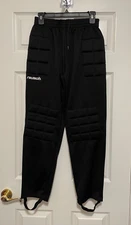 Reusch SOCCER PANTS Black Goalkeeper Padded w/Stirrups Adult Size Small 