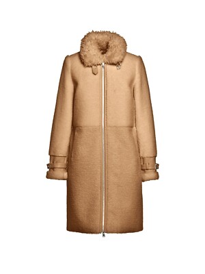 Beaumont Amsterdam Faux Fur Wool Mix Brown Coat  Size 38/UK12
