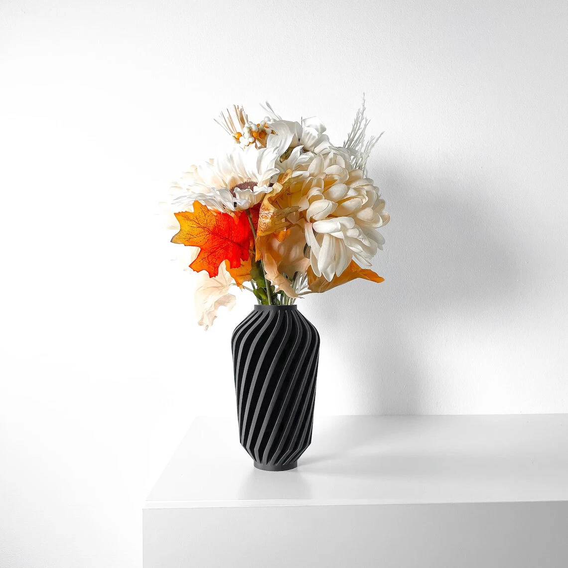 Vase for Dried Flowers - Modern & Unique 3D Printed Home Decor Gift - any colour