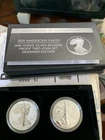 American Eagle 2021 One Ounce Silver Reverse Proof Two-Coin Set Designer In Hand