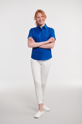 Russell Collection camisa de manga corta para mujer r-933f-0 - camisa de desgast - Imagen 7 de 26