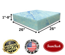 FoamRush 26" x 26" Gel Cooling Memory Square Foam Seat Cushion Replacement USA