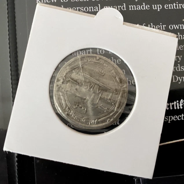 Moneda de plata Age of Vikings dinastía abasí con certificado de autenticidad y álbum Foto 2 de 3