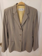NWOT Garfield  Marks Women's Blue Yellow Gray Blazer Jacket Size 8
