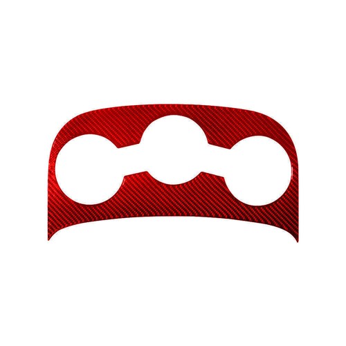 Red Carbon Fiber Interior Center Armrest Cupholder Cover Trim For Dodge RAM 1500 - Picture 6 of 12