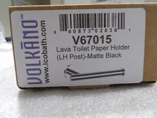 Icobath Volkano V67015 Matte Black Lava Toilet Paper Holder