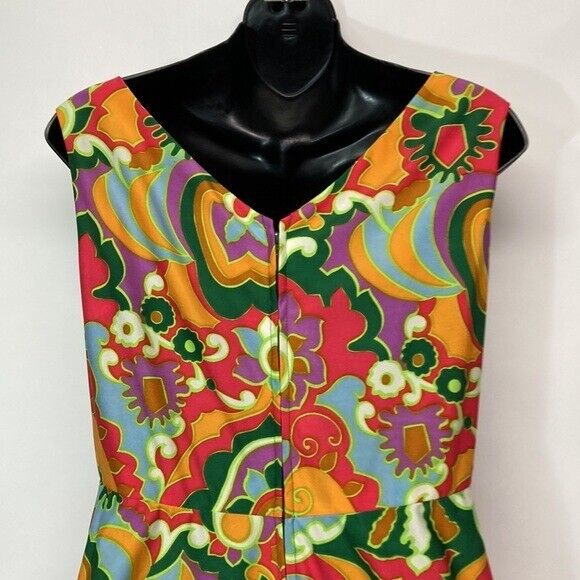Vintage psychedelic 1970s long dress size small - image 7