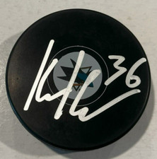 KAAPO KAHKONEN SIGNED SAN JOSE SHARKS HOCKEY PUCK W/ CASE COA