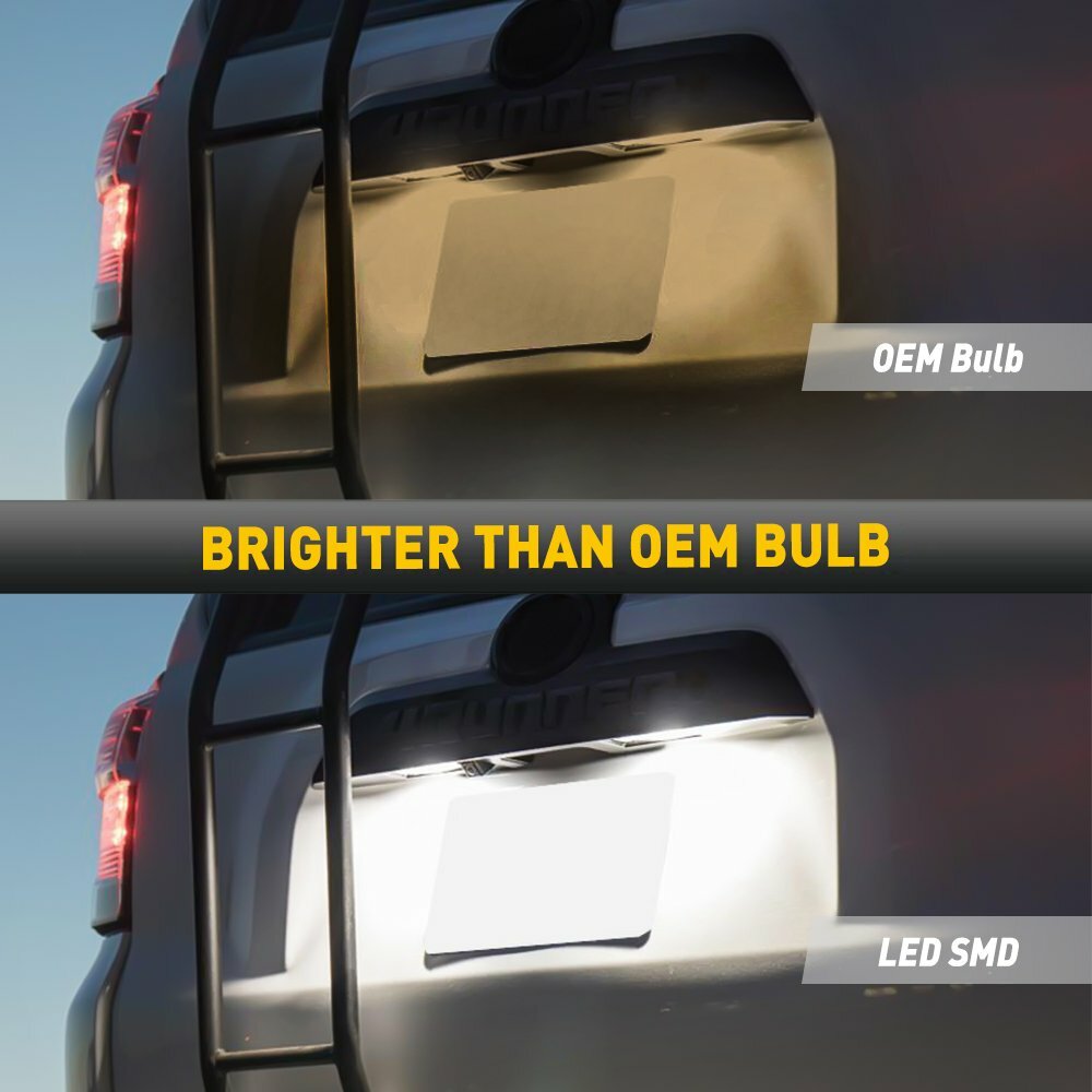 2PCS LED License Plate Lights Rear License Tag Lights Lamp Compatible