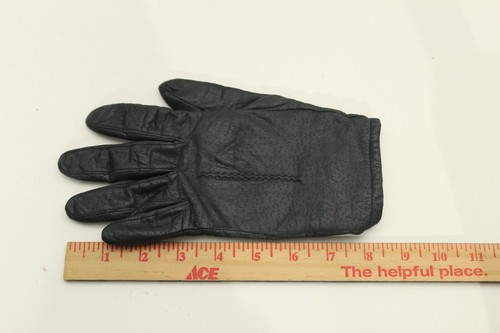 VTG Fownes Black Leather Gloves Men’s Thinsulate Insulated WPL9522 sz 7.5 - Picture 4 of 5