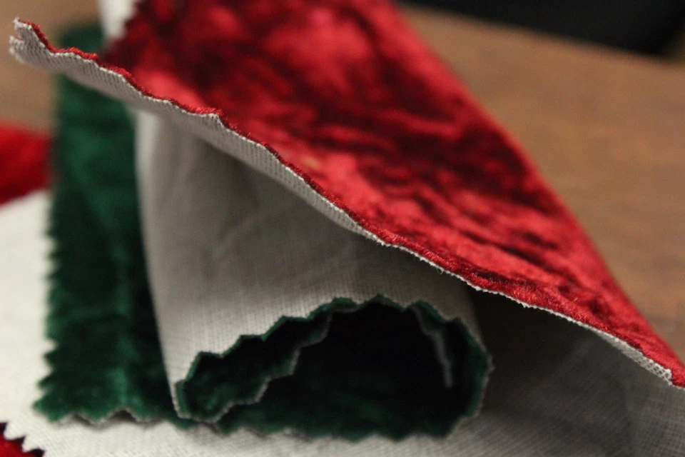 TAPICERÍA/TELA CORTINA TERCIOPELO FLOCADO TRITURADO 20 COLORES 60" POR YARDA Foto 3 de 3